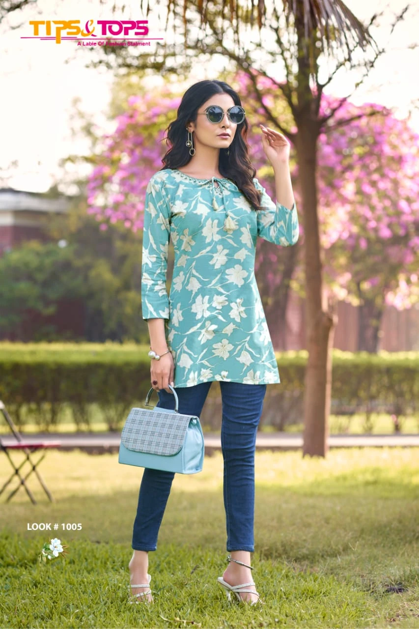Tips & Tops Cotton Candy Vol 03 Premium Cotton Wholesale Fancy Short Tops Catalog — Wholesale Kurtis, MPA wholesale from Surat — Photo 3